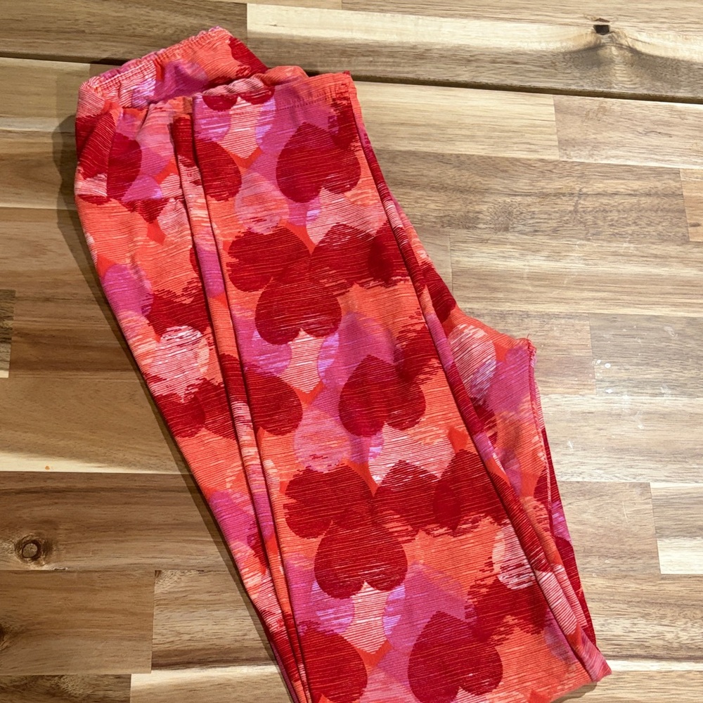 ❤️🩷LuLaRoe Red and Pink Heart Leggings Valentine’s Day